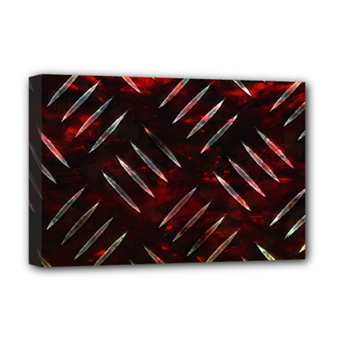 Background Red Metal Deluxe Canvas 18  X 12  (stretched)