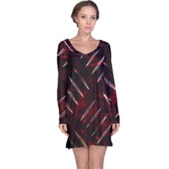 Background Red Metal Long Sleeve Nightdress