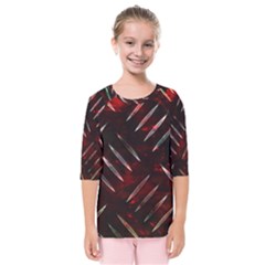 Background Red Metal Kids  Quarter Sleeve Raglan Tee