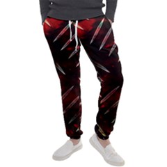 Background Red Metal Men s Jogger Sweatpants by HermanTelo