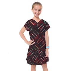 Background Red Metal Kids  Drop Waist Dress