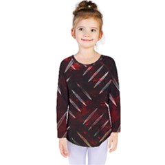 Background Red Metal Kids  Long Sleeve Tee