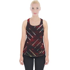 Background Red Metal Piece Up Tank Top