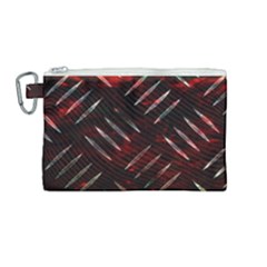 Background Red Metal Canvas Cosmetic Bag (medium) by HermanTelo