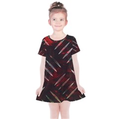 Background Red Metal Kids  Simple Cotton Dress