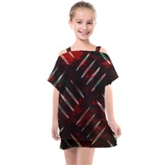 Background Red Metal Kids  One Piece Chiffon Dress by HermanTelo