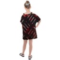 Background Red Metal Kids  One Piece Chiffon Dress View2