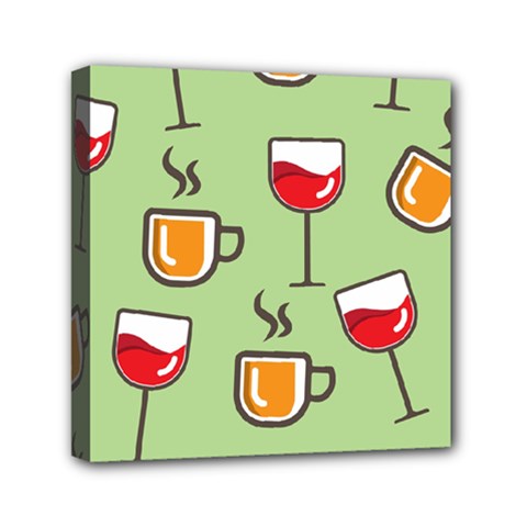 Cups And Mugs Mini Canvas 6  X 6  (stretched) by HermanTelo