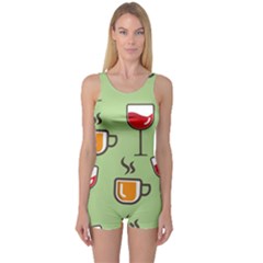 Cups And Mugs One Piece Boyleg Swimsuit