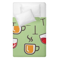 Cups And Mugs Duvet Cover Double Side (single Size)