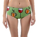 Cups And Mugs Reversible Mid-Waist Bikini Bottoms View1