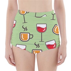 Cups And Mugs High-waisted Bikini Bottoms