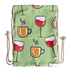 Cups And Mugs Drawstring Bag (large)