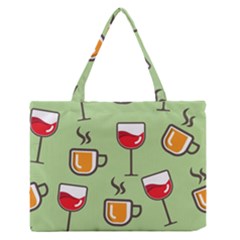 Cups And Mugs Zipper Medium Tote Bag