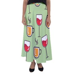 Cups And Mugs Flared Maxi Skirt