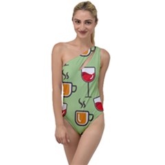 Cups And Mugs To One Side Swimsuit