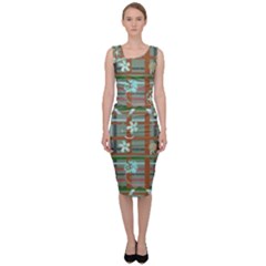 Textile Fabric Sleeveless Pencil Dress