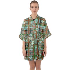 Textile Fabric Quarter Sleeve Kimono Robe