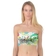 Circle Music Pattern Bandeau Top