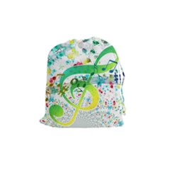 Circle Music Pattern Drawstring Pouch (medium)