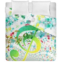 Circle Music Pattern Duvet Cover Double Side (california King Size)