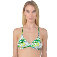 Circle Music Pattern Reversible Tri Bikini Top