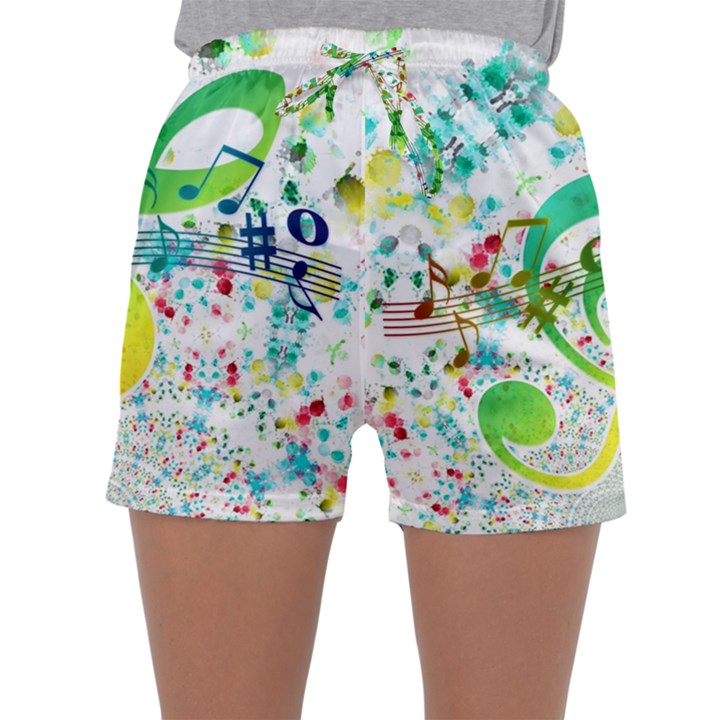 Circle Music Pattern Sleepwear Shorts