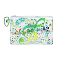 Circle Music Pattern Canvas Cosmetic Bag (medium)