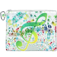 Circle Music Pattern Canvas Cosmetic Bag (xxxl)