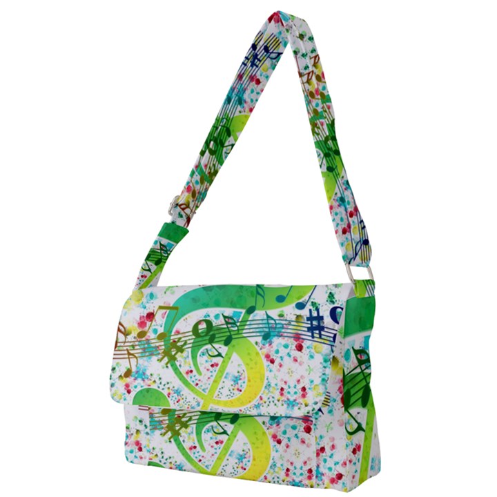 Circle Music Pattern Full Print Messenger Bag