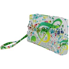 Circle Music Pattern Wristlet Pouch Bag (small)