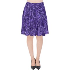 Pattern Color Ornament Velvet High Waist Skirt