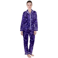 Pattern Color Ornament Satin Long Sleeve Pyjamas Set by HermanTelo