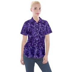 Pattern Color Ornament Women s Short Sleeve Pocket Shirt