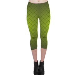 Hexagon Background Line Capri Leggings 