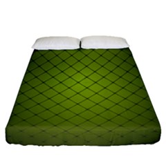 Hexagon Background Line Fitted Sheet (queen Size)