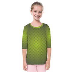 Hexagon Background Line Kids  Quarter Sleeve Raglan Tee