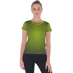 Hexagon Background Line Short Sleeve Sports Top 