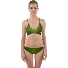 Hexagon Background Line Wrap Around Bikini Set