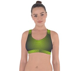 Hexagon Background Line Cross String Back Sports Bra