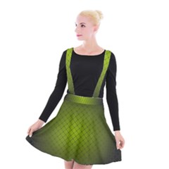 Hexagon Background Line Suspender Skater Skirt