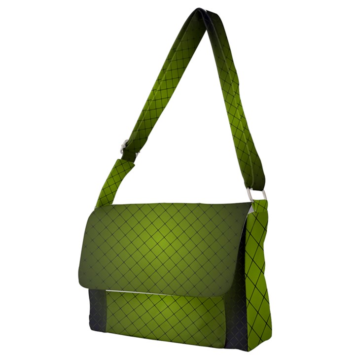 Hexagon Background Line Full Print Messenger Bag