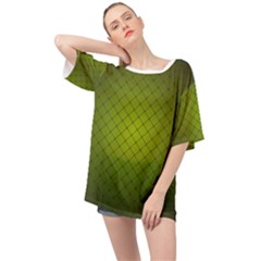 Hexagon Background Line Oversized Chiffon Top by HermanTelo