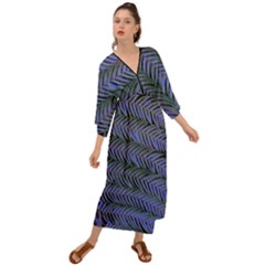 Blue Fern Grecian Style  Maxi Dress by treegold