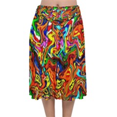 I 4 Velvet Flared Midi Skirt by ArtworkByPatrick