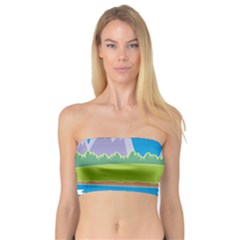 Nature Tree Water Grass Sun Bandeau Top by Pakrebo