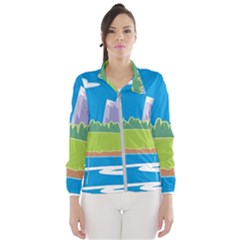 Nature Tree Water Grass Sun Women s Windbreaker by Pakrebo