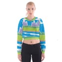 Nature Tree Water Grass Sun Cropped Sweatshirt View1