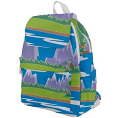 Nature Tree Water Grass Sun Top Flap Backpack