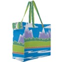 Nature Tree Water Grass Sun Canvas Travel Bag View3